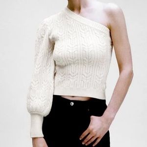 Zara One-Shouldered Sweater
